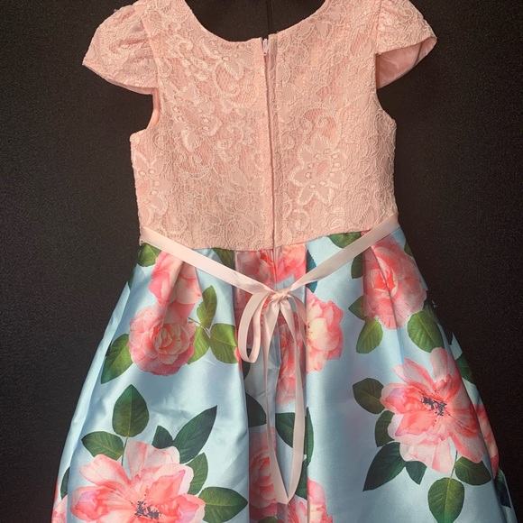 RARE EDITIONS
Lace Bodice Floral High/Low Dress - Picture 6 of 6